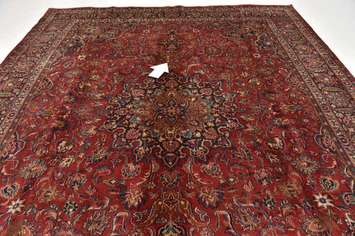 290cm x 390cm Handgeknüpft Mashad Persisch Wolle Teppich