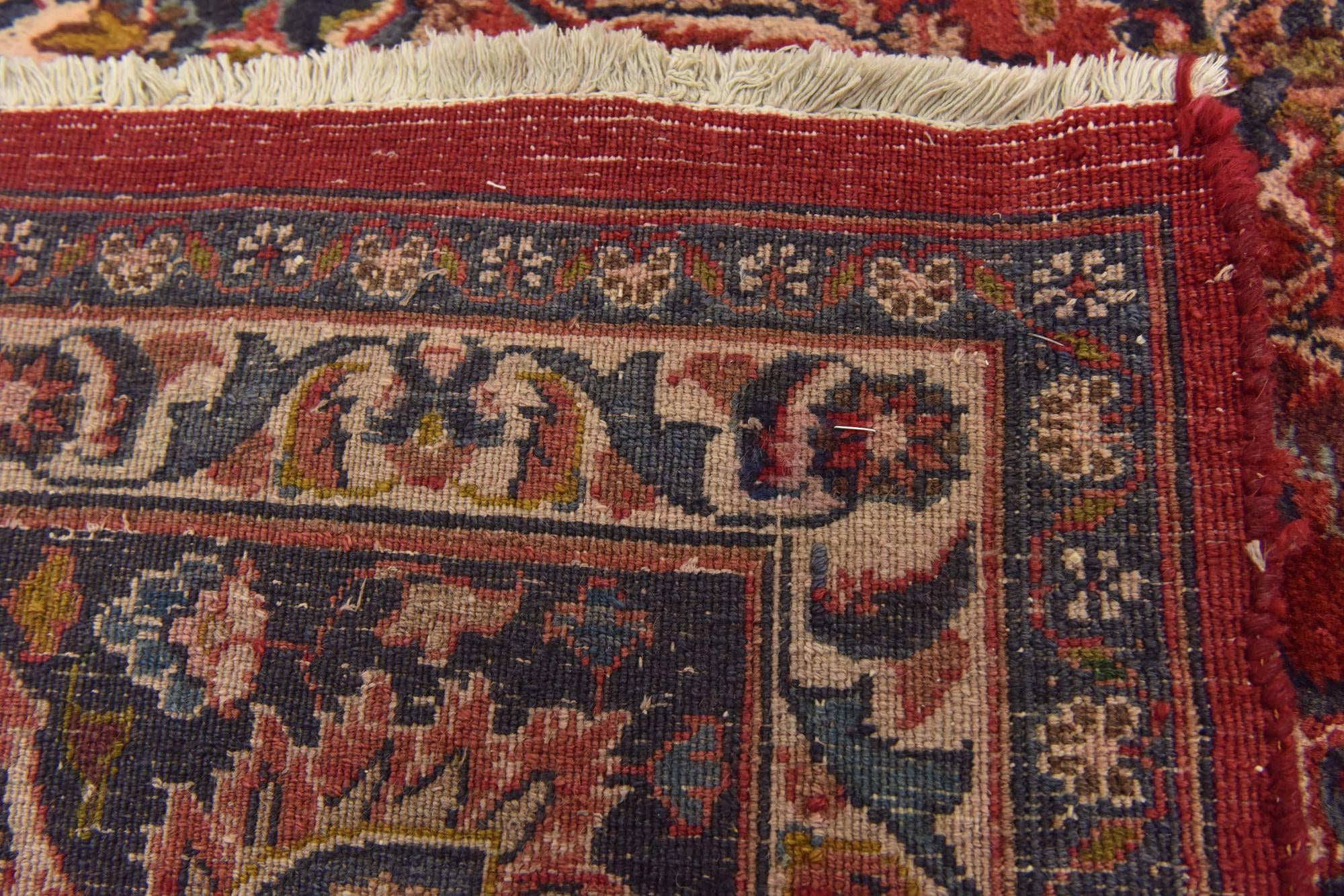 9' 7 x 12' 9 Hand Knotted Mashad Persian Wool Rug