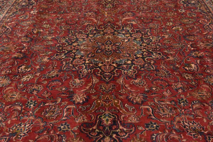 290cm x 390cm Handgeknüpft Mashad Persisch Wolle Teppich