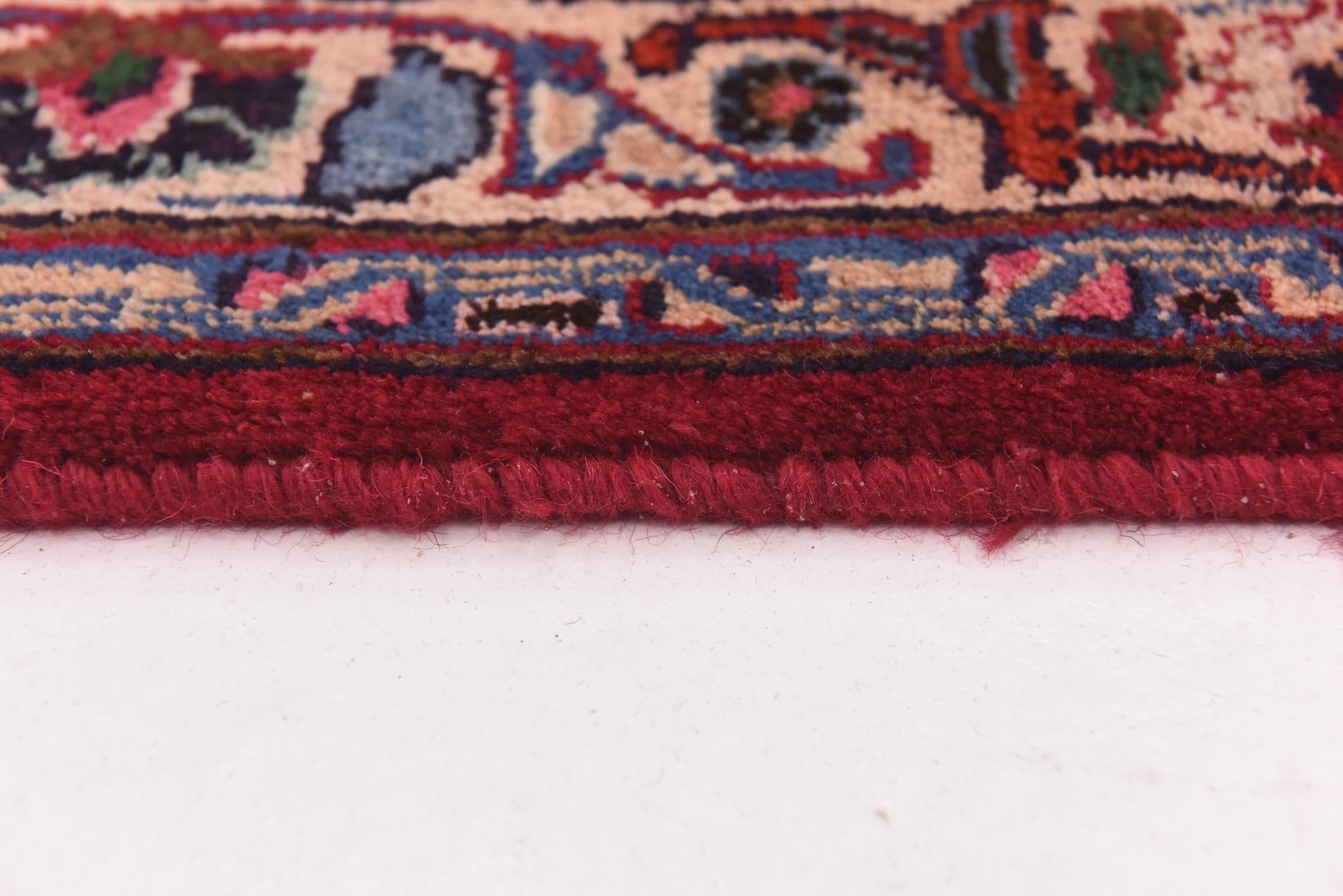 9' 9 x 12' 8 Hand Knotted Mashad Persian Wool Rug
