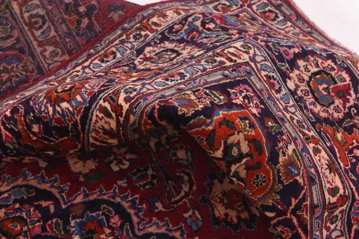 9' 9 x 12' 8 Hand Knotted Mashad Persian Wool Rug