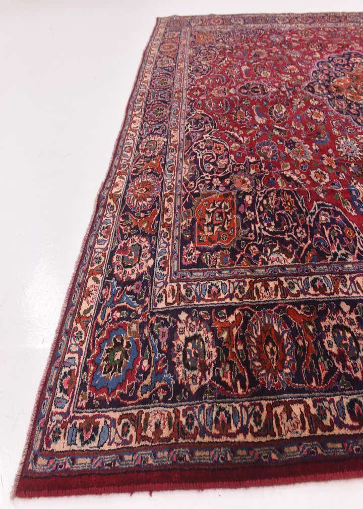 9' 9 x 12' 8 Hand Knotted Mashad Persian Wool Rug