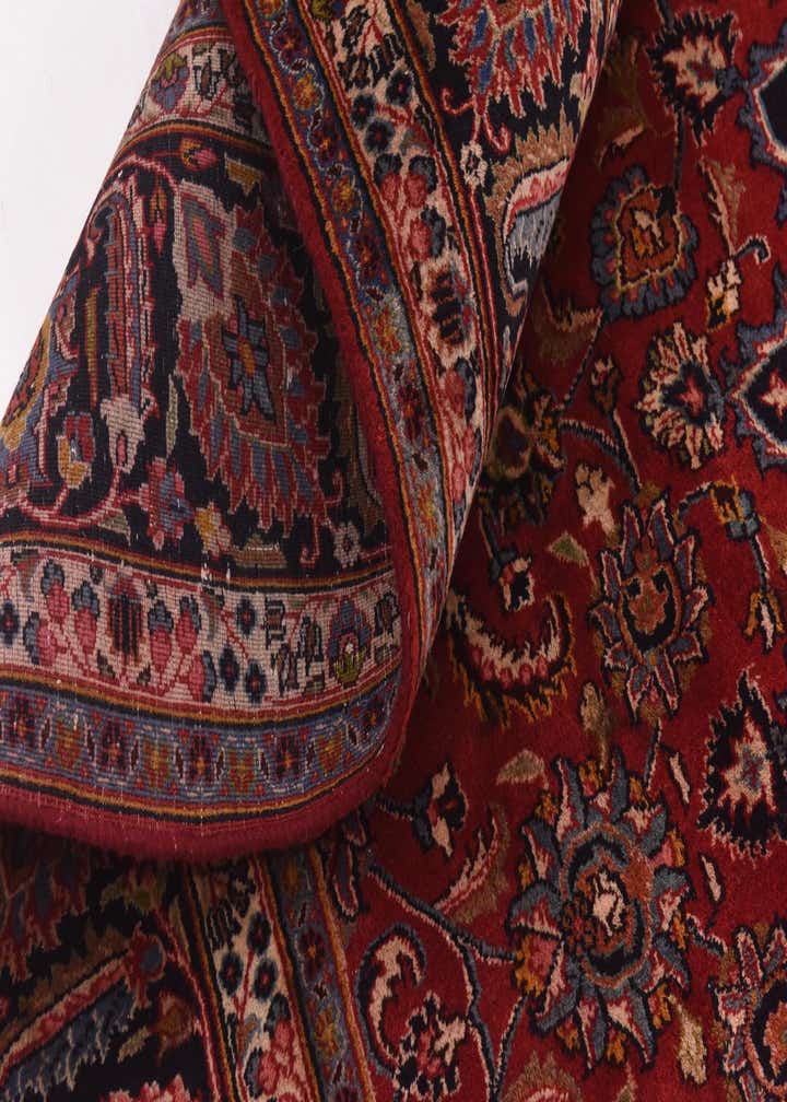 9' 8 x 12' 10 Hand Knotted Mashad Persian Wool Rug