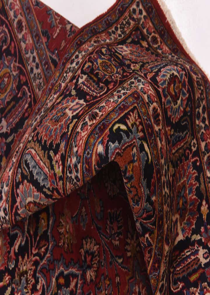 9' 8 x 12' 10 Hand Knotted Mashad Persian Wool Rug