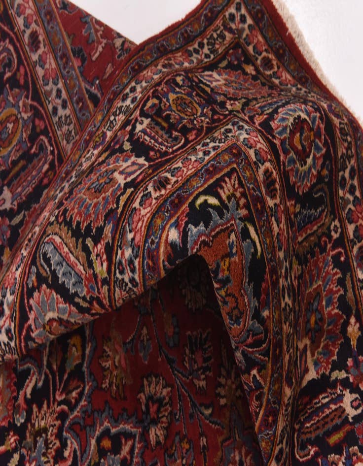 Detail image of 9' 8 x 12' 10  Hand Knotted Mashad Persian Wool Rug