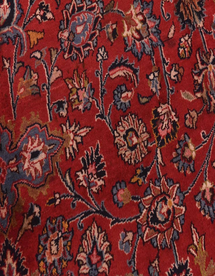 Detail image of 9' 8 x 12' 10  Hand Knotted Mashad Persian Wool Rug