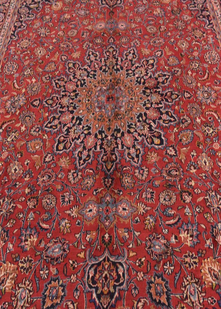 9' 8 x 12' 10 Hand Knotted Mashad Persian Wool Rug