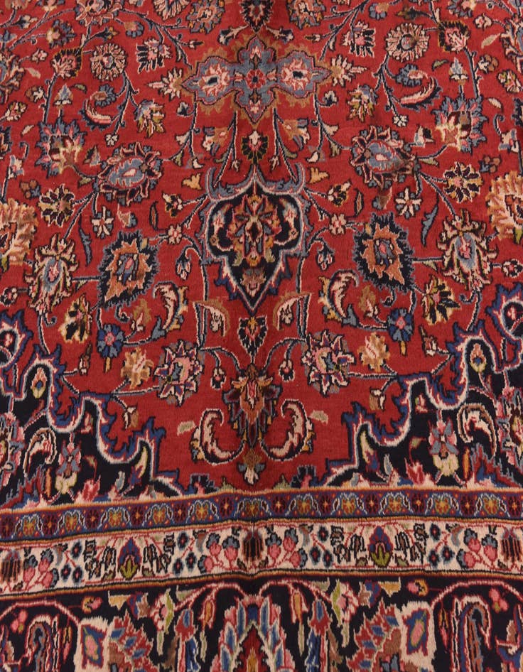 Detail image of 9' 8 x 12' 10  Hand Knotted Mashad Persian Wool Rug
