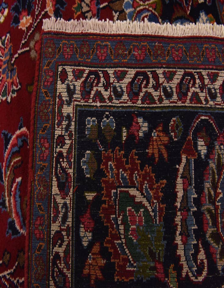 Detail image of 9' 4 x 12' 8  Hand Knotted Mashad Persian Wool Rug
