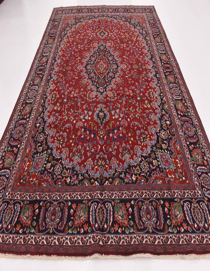 Detail image of 9' 4 x 12' 8  Hand Knotted Mashad Persian Wool Rug