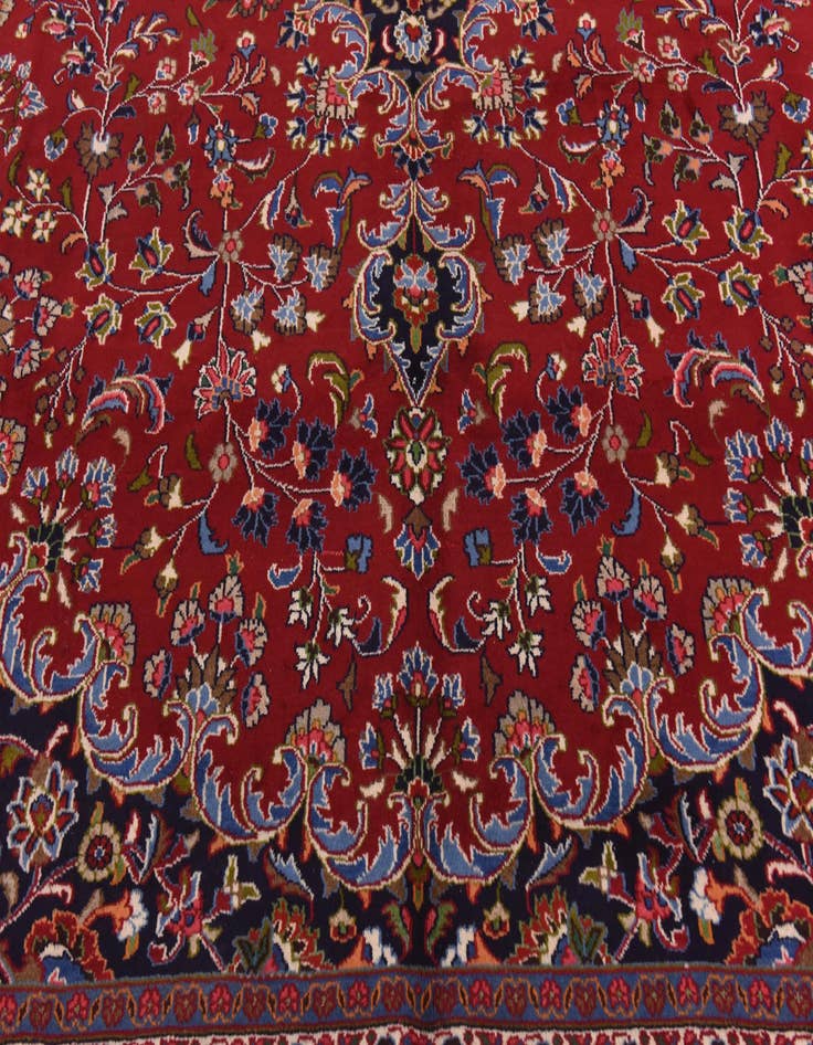 Detail image of 9' 4 x 12' 8  Hand Knotted Mashad Persian Wool Rug