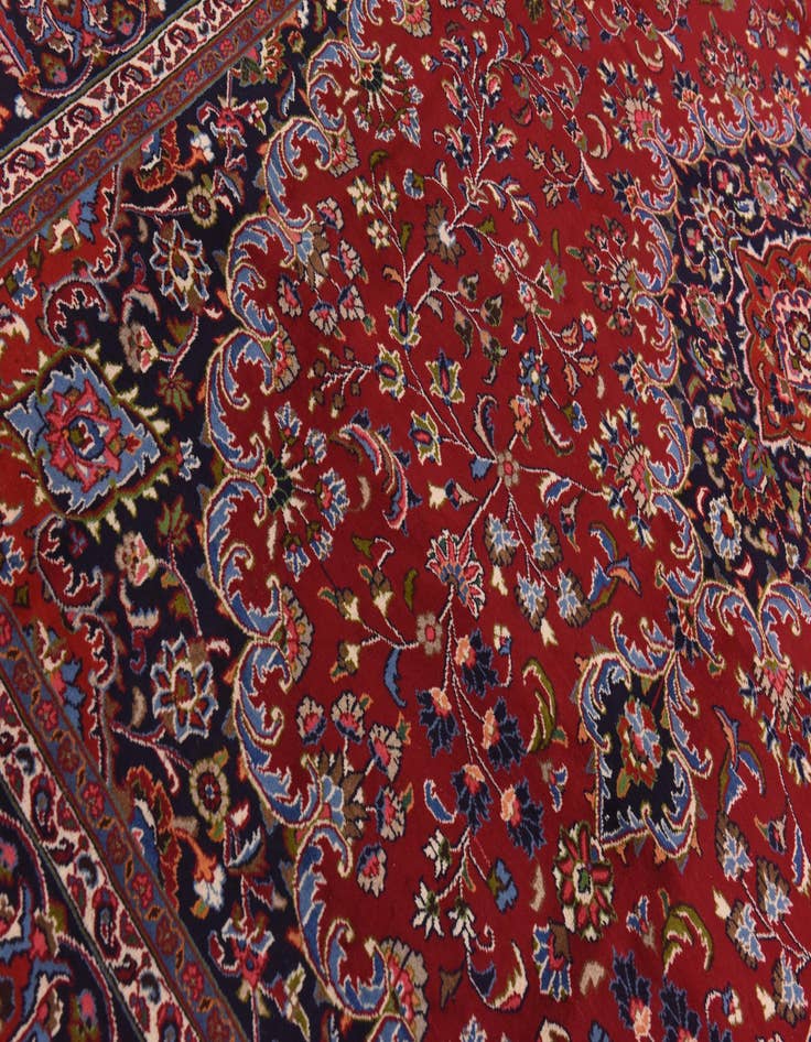 Detail image of 9' 4 x 12' 8  Hand Knotted Mashad Persian Wool Rug