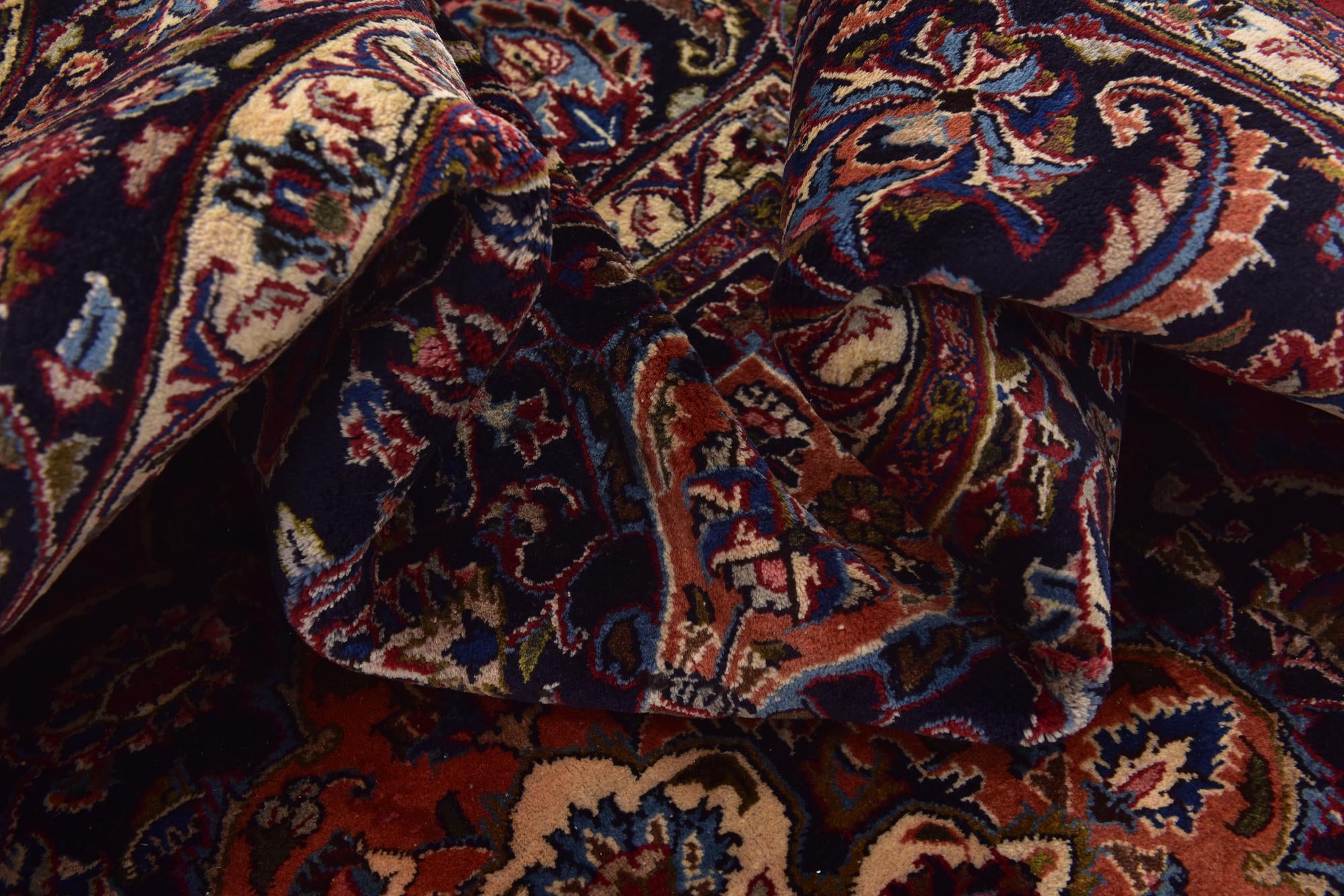 9' 7 x 12' 9 Hand Knotted Mashad Persian Wool Rug