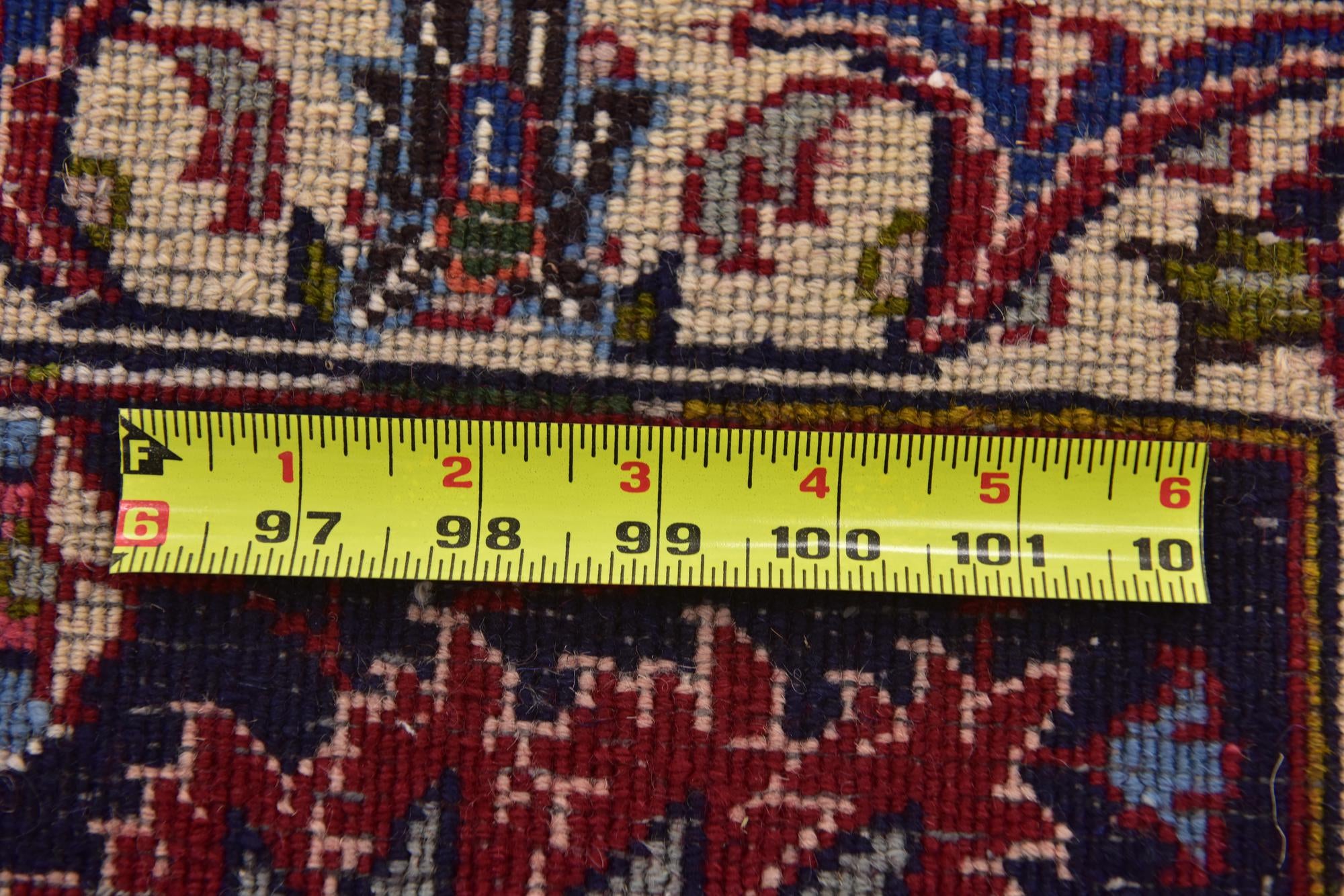 9' 7 x 12' 9 Hand Knotted Mashad Persian Wool Rug