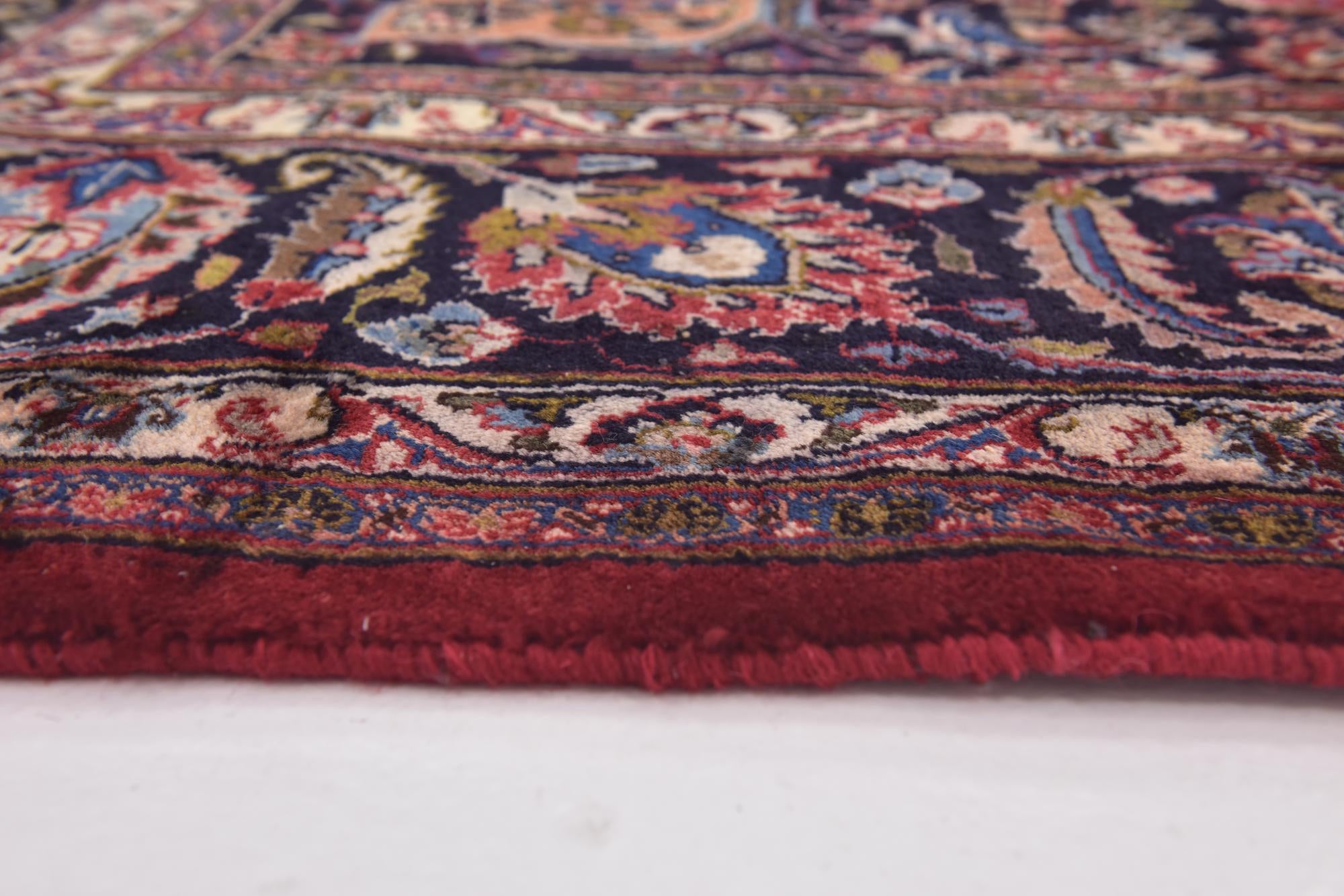 9' 7 x 12' 9 Hand Knotted Mashad Persian Wool Rug
