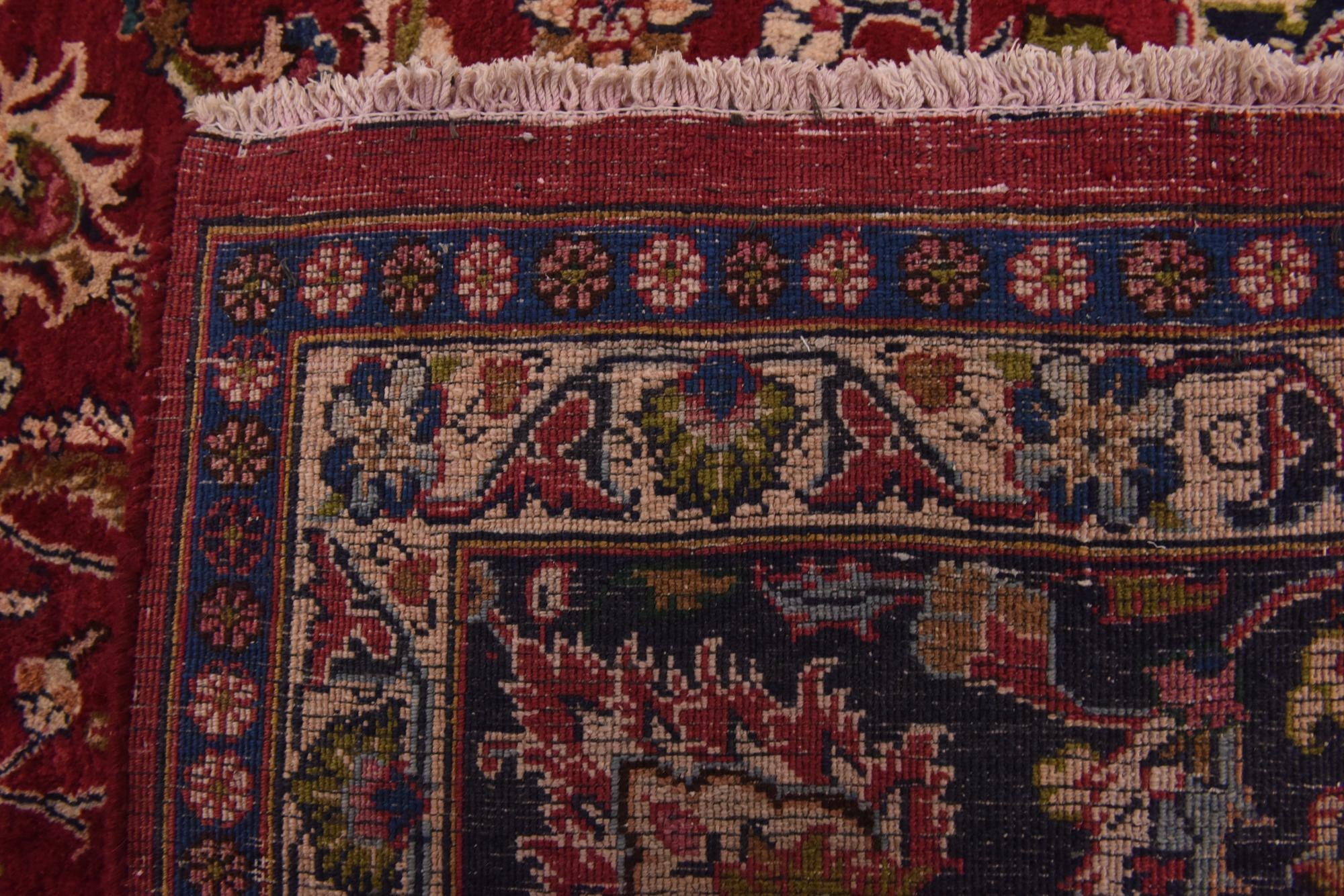9' 9 x 12' 8 Hand Knotted Mashad Persian Wool Rug