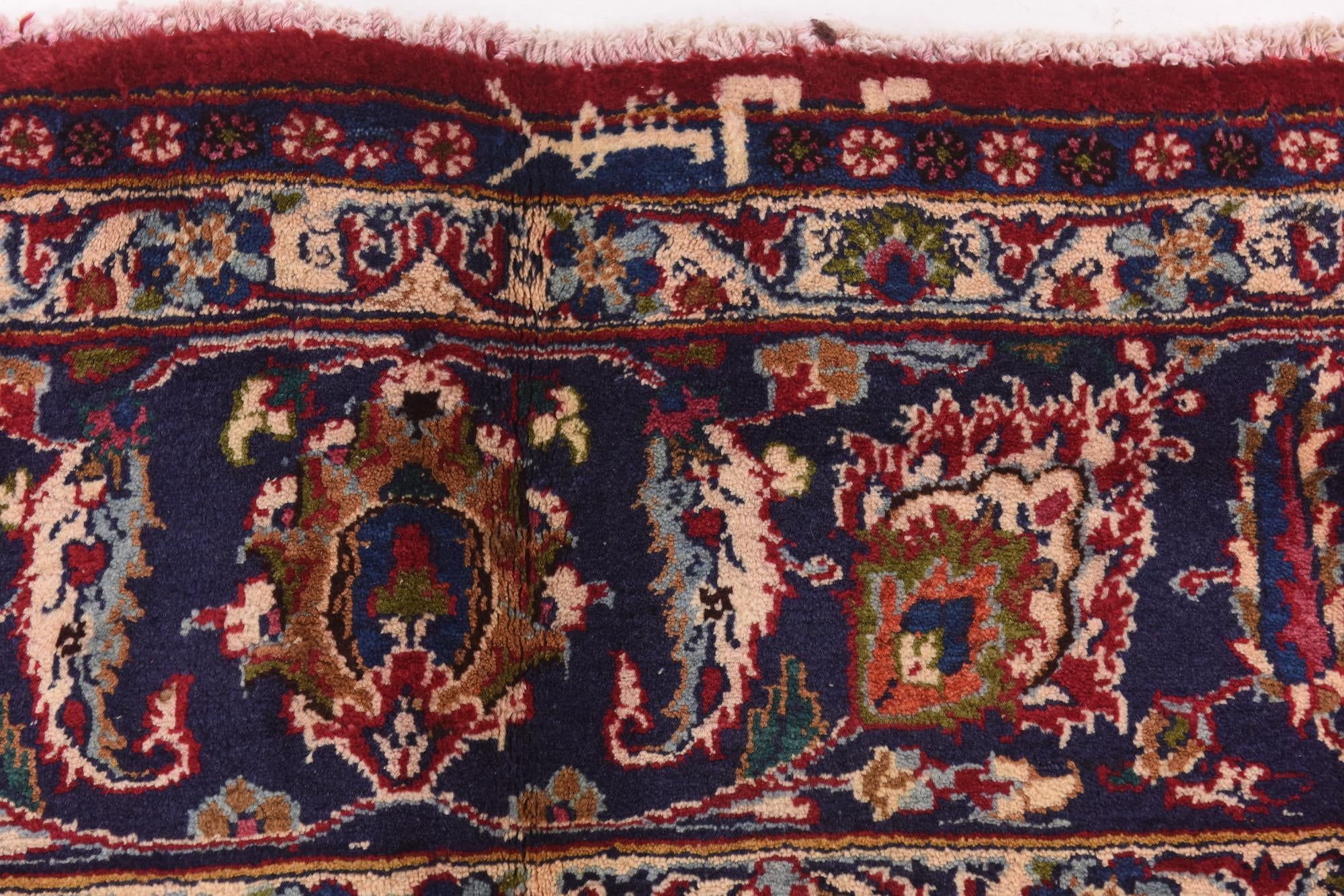9' 9 x 12' 8 Hand Knotted Mashad Persian Wool Rug