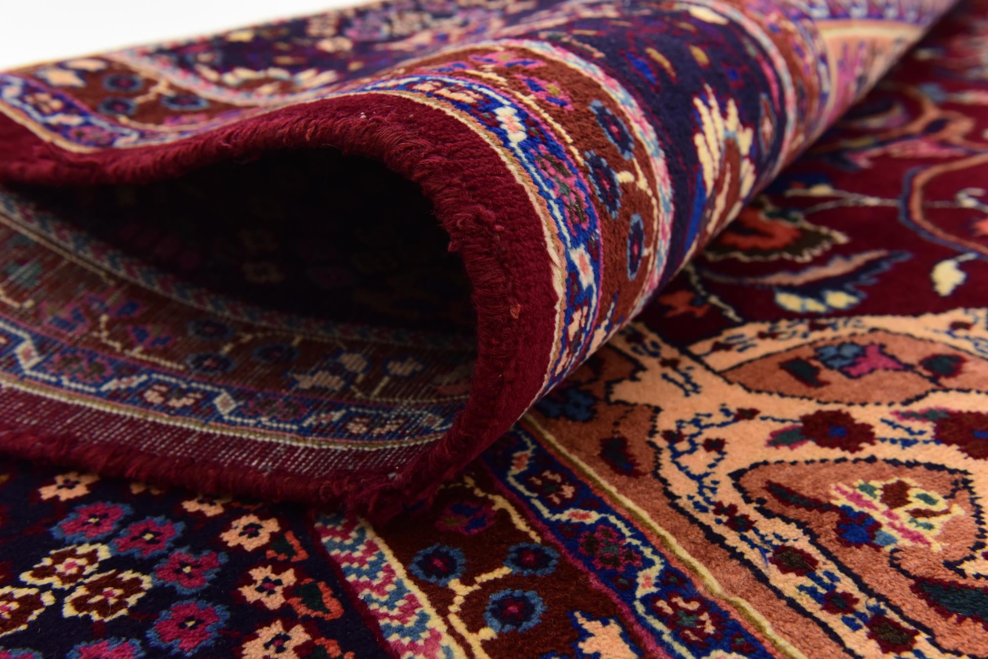9' 10 x 13' 2 Hand Knotted Mashad Persian Wool Rug