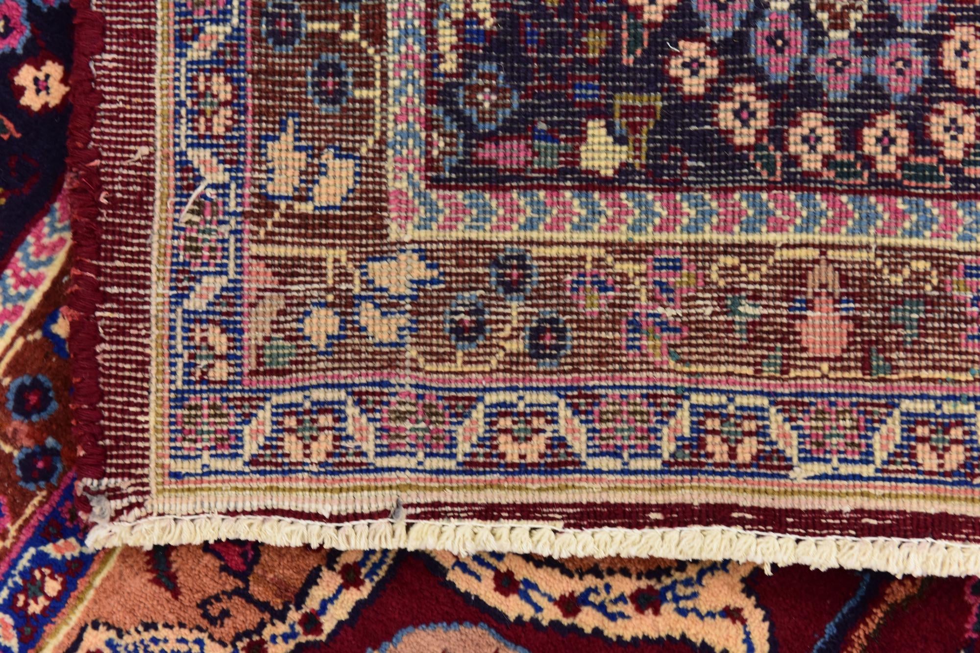 9' 10 x 13' 2 Hand Knotted Mashad Persian Wool Rug