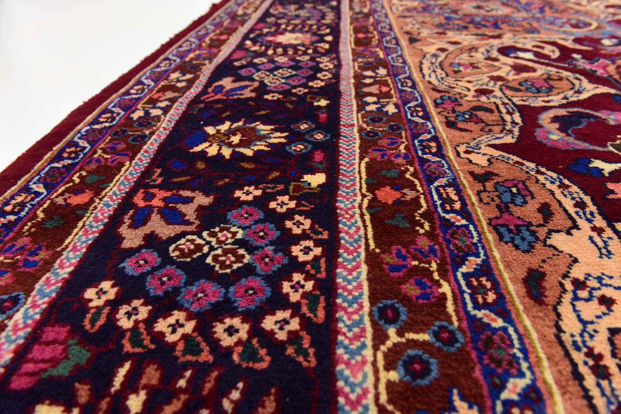 9' 10 x 13' 2 Hand Knotted Mashad Persian Wool Rug