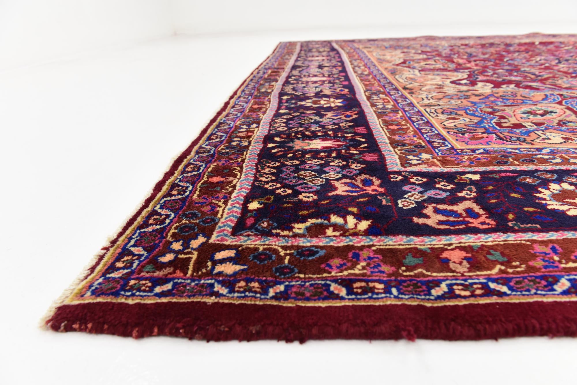 9' 10 x 13' 2 Hand Knotted Mashad Persian Wool Rug