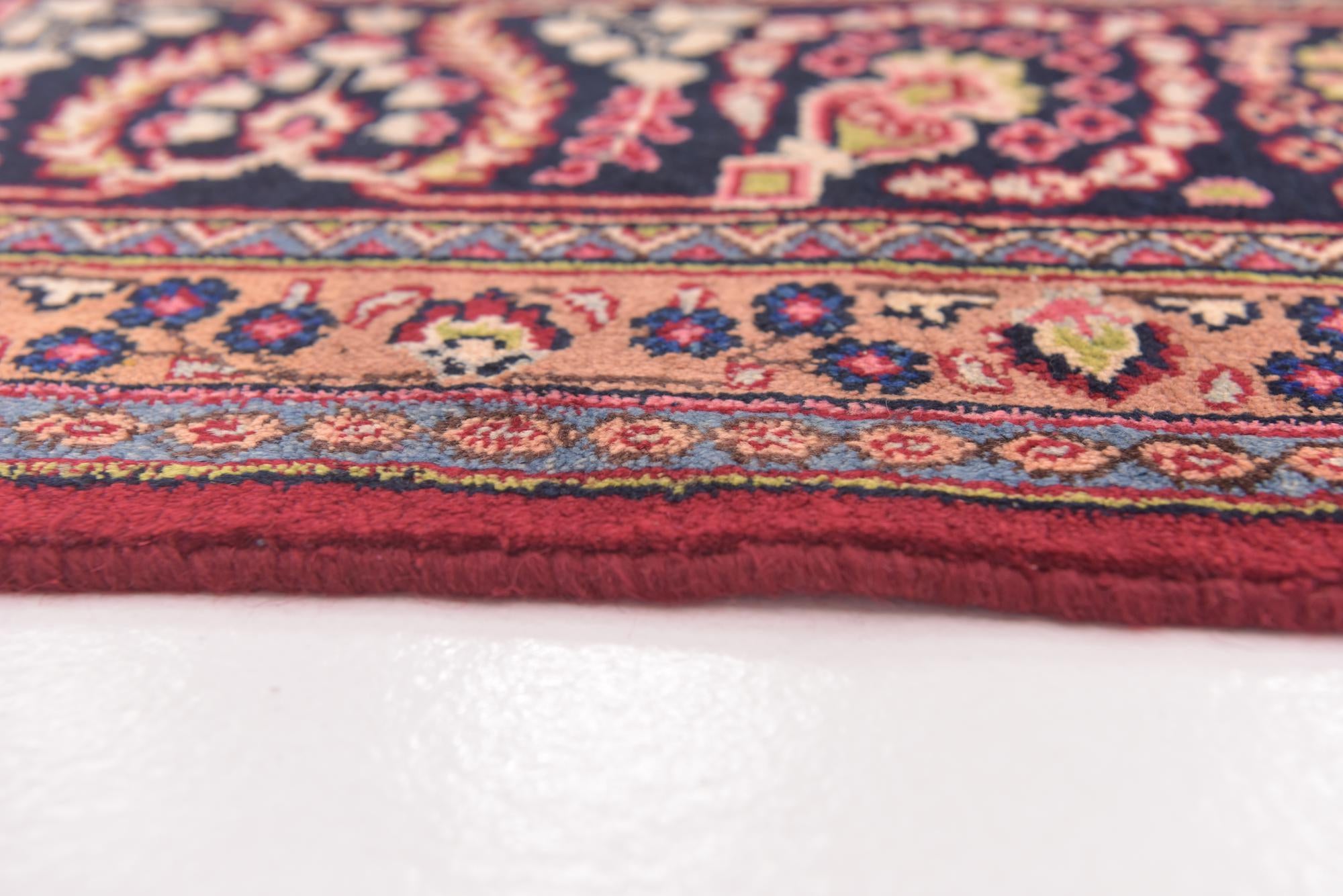 9' 6 x 12' 6 Hand Knotted Mashad Persian Wool Rug