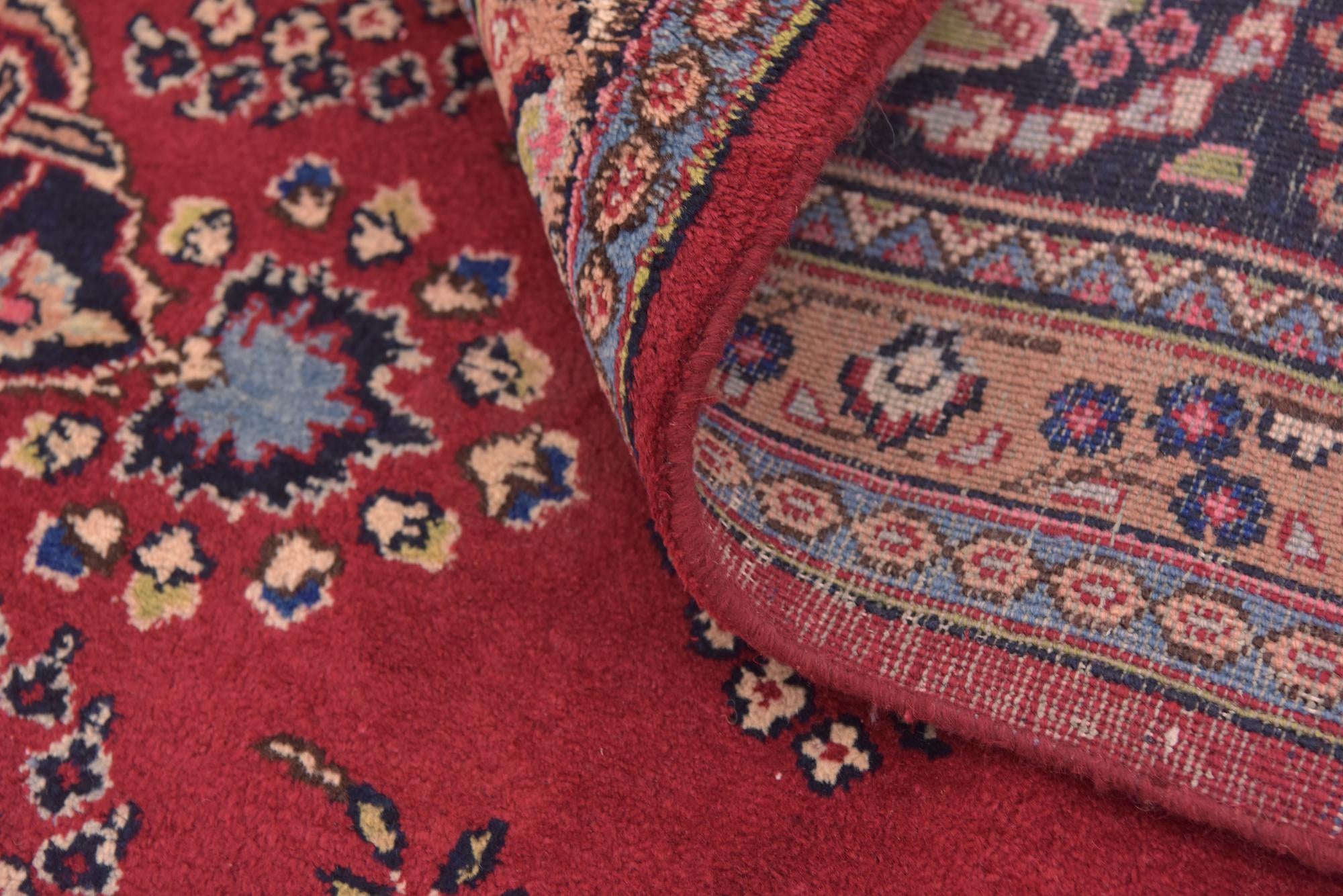 9' 6 x 12' 6 Hand Knotted Mashad Persian Wool Rug