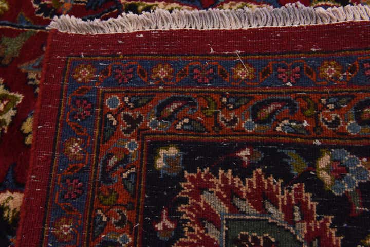 9' 8 x 12' 7 Hand Knotted Mashad Persian Wool Rug