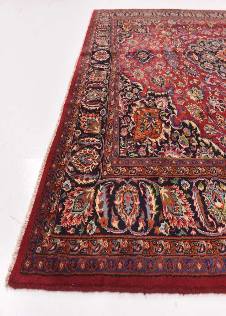9' 8 x 12' 7 Hand Knotted Mashad Persian Wool Rug