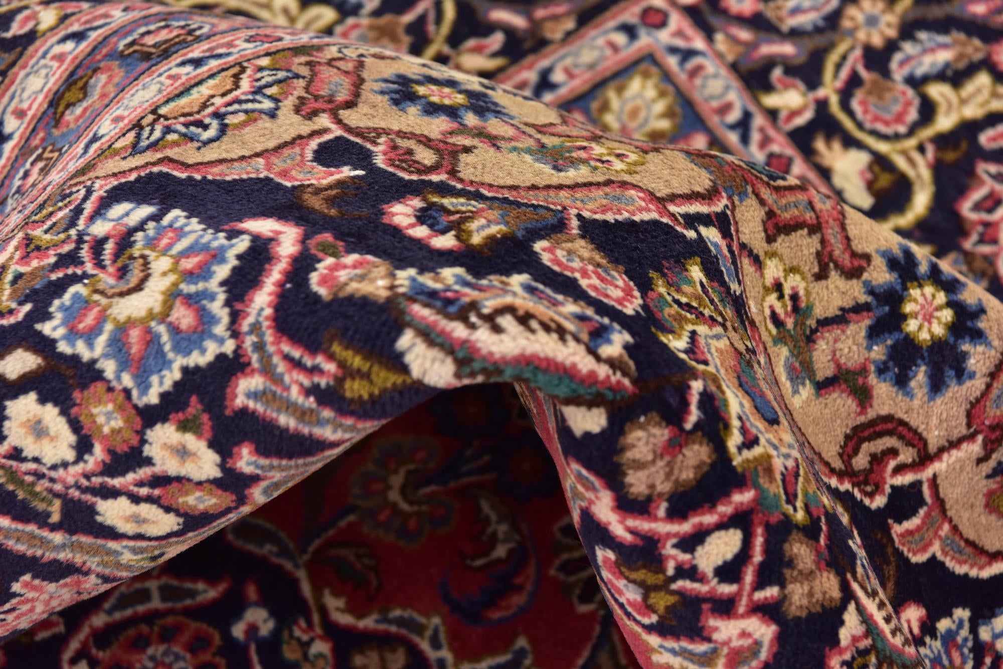9' 9 x 13' Hand Knotted Mashad Persian Wool Rug