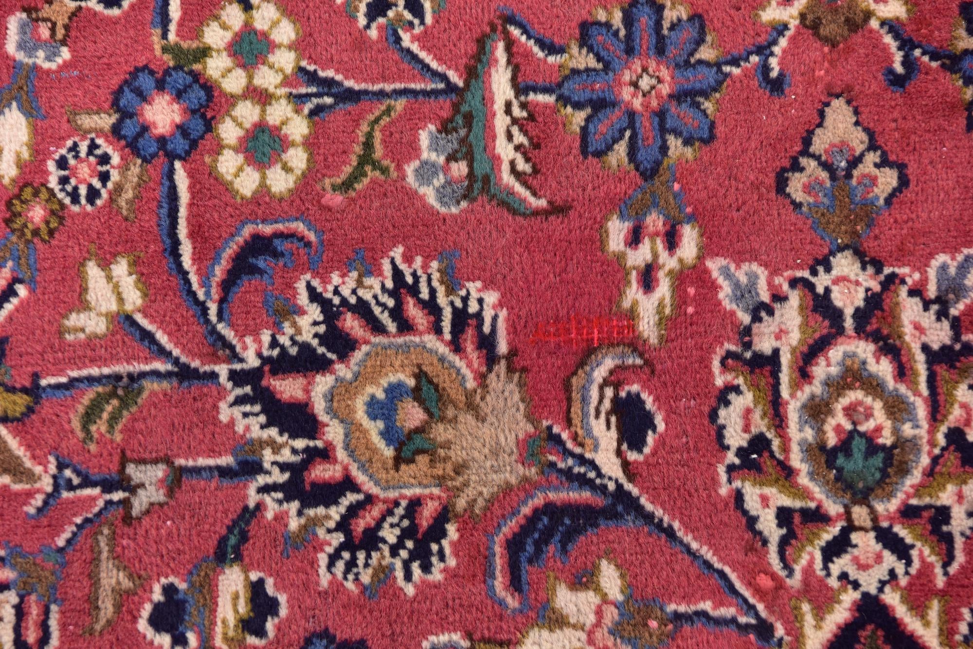 9' 9 x 13' Hand Knotted Mashad Persian Wool Rug