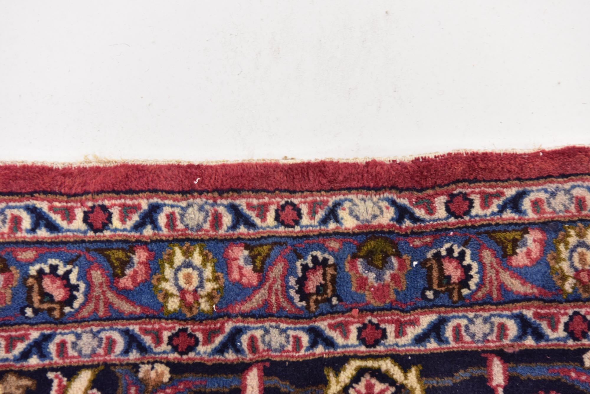9' 9 x 13' Hand Knotted Mashad Persian Wool Rug