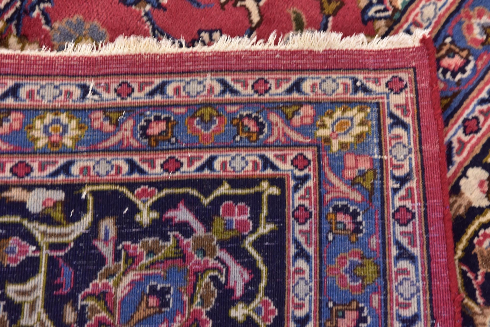 9' 9 x 13' Hand Knotted Mashad Persian Wool Rug