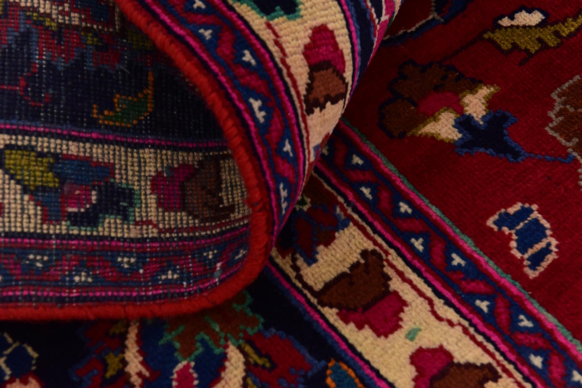 9' 8 x 13' Hand Knotted Mashad Persian Wool Rug
