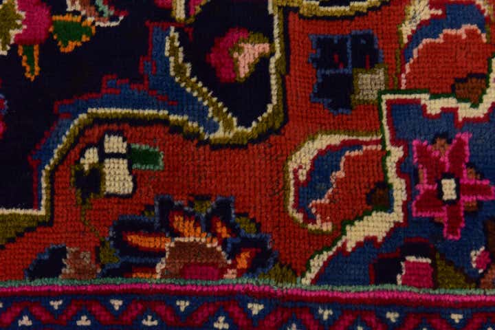 9' 8 x 13' Hand Knotted Mashad Persian Wool Rug
