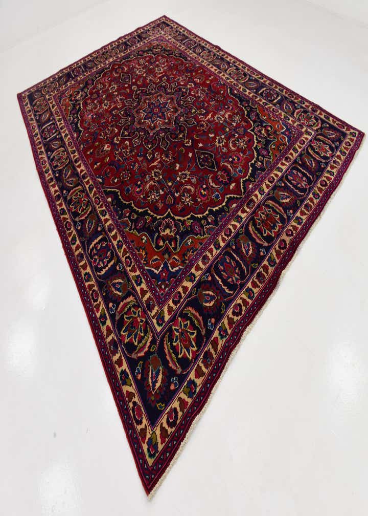 9' 8 x 13' Hand Knotted Mashad Persian Wool Rug