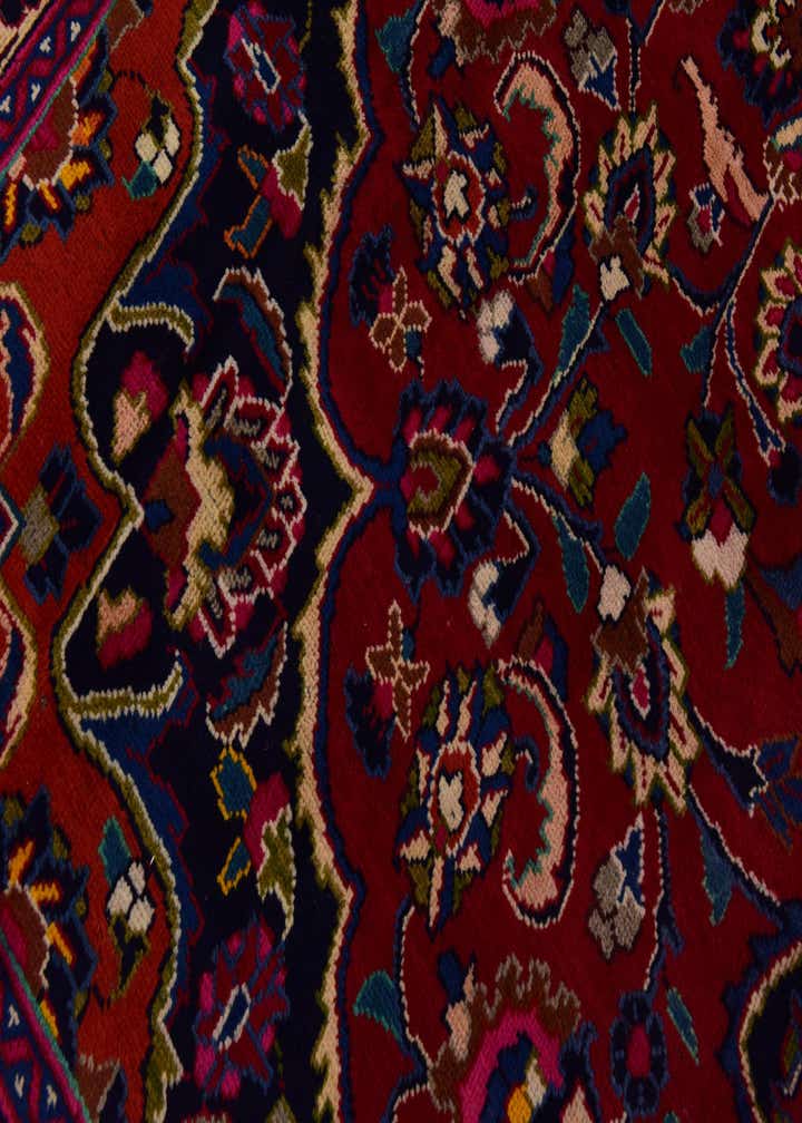 9' 8 x 13' Hand Knotted Mashad Persian Wool Rug
