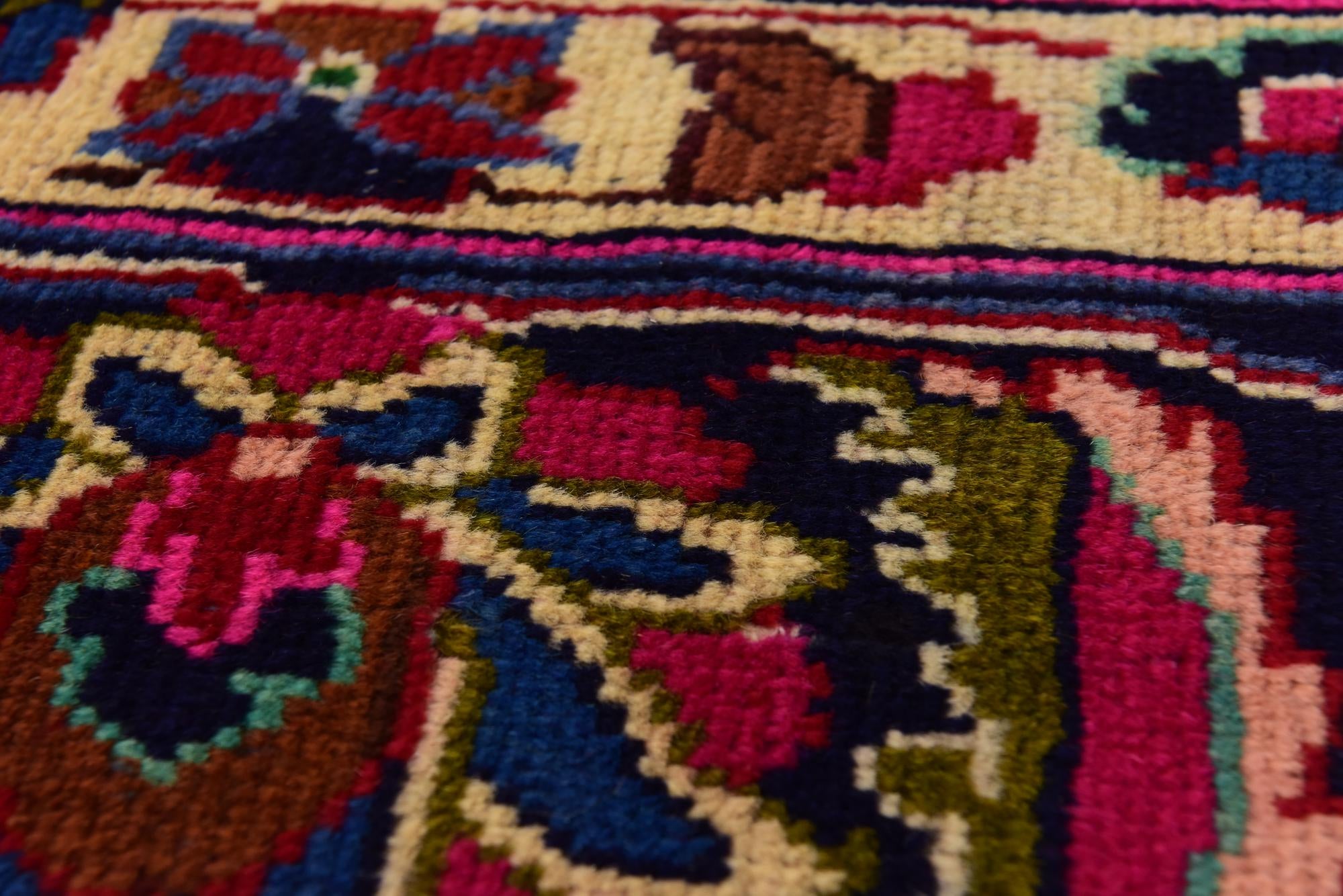 9' 8 x 13' Hand Knotted Mashad Persian Wool Rug