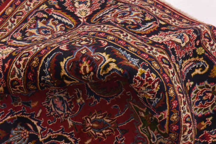 9' 6 x 12' 7 Hand Knotted Mashad Persian Wool Rug