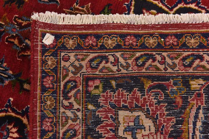 9' 6 x 12' 7 Hand Knotted Mashad Persian Wool Rug