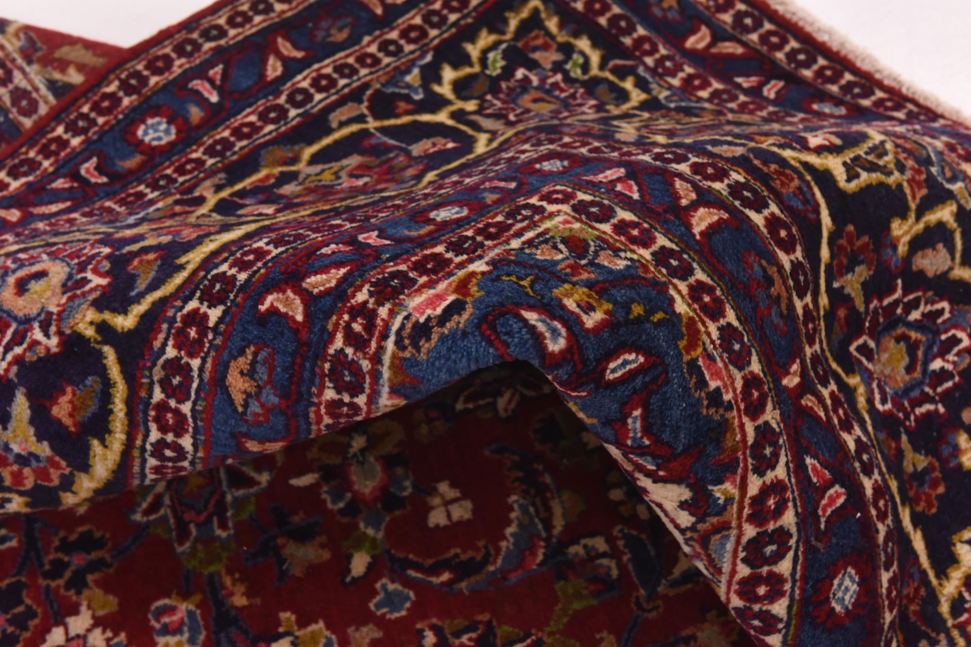 9' 6 x 12' 5 Hand Knotted Mashad Persian Wool Rug