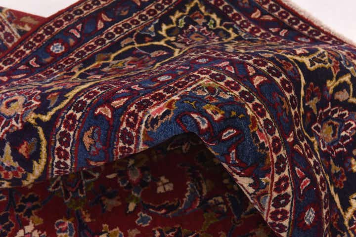 9' 6 x 12' 5 Hand Knotted Mashad Persian Wool Rug
