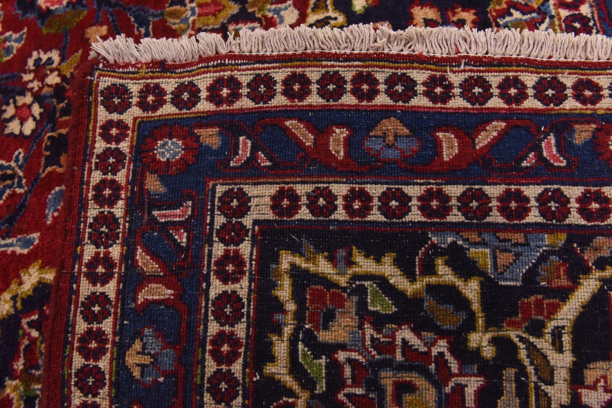 9' 6 x 12' 5 Hand Knotted Mashad Persian Wool Rug