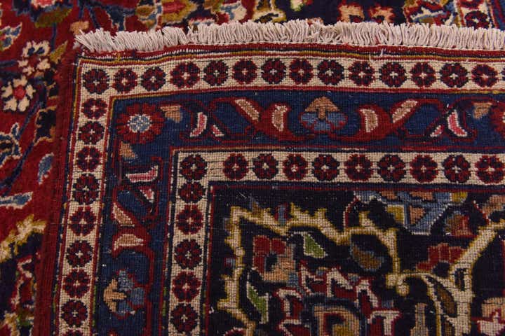 9' 6 x 12' 5 Hand Knotted Mashad Persian Wool Rug