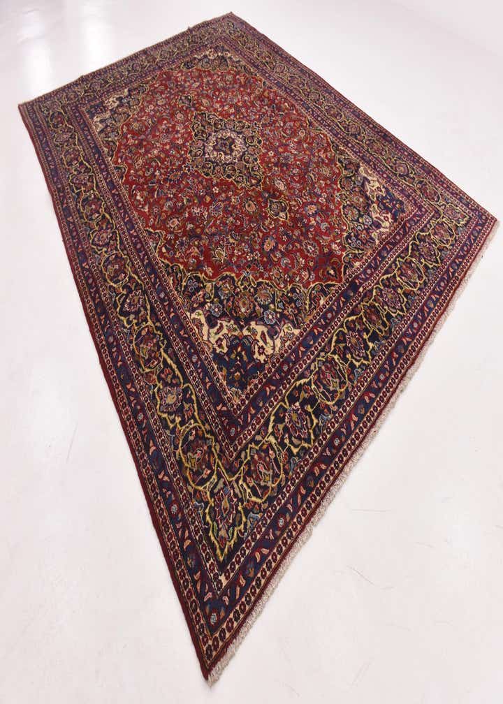 9' 6 x 12' 5 Hand Knotted Mashad Persian Wool Rug