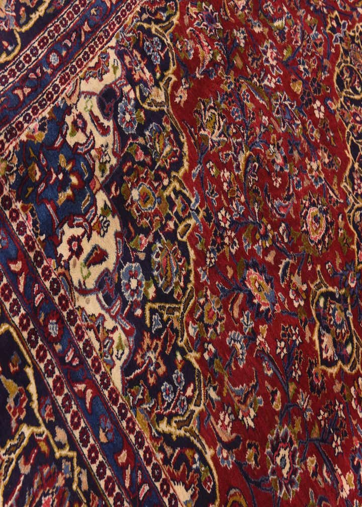 9' 6 x 12' 5 Hand Knotted Mashad Persian Wool Rug