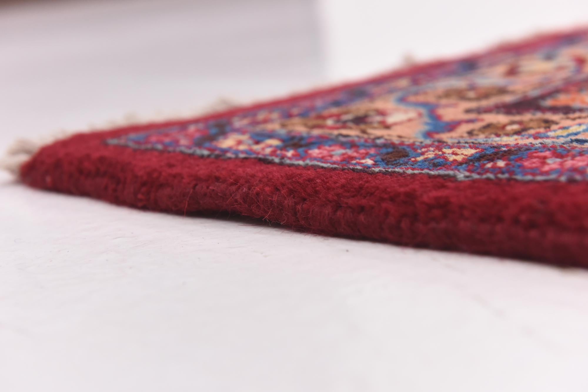 9' 7 x 12' 10 Hand Knotted Mashad Persian Wool Rug