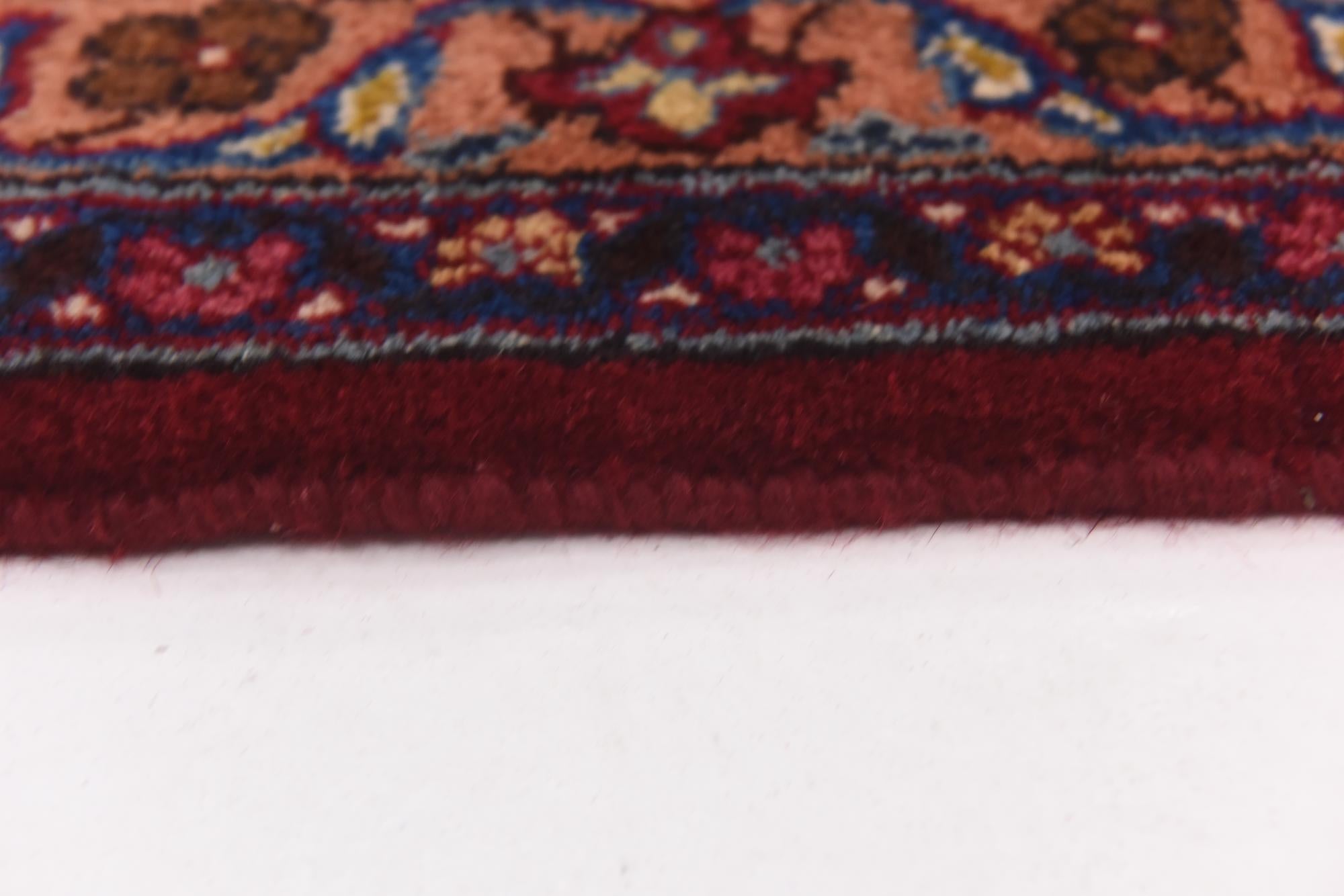 9' 7 x 12' 10 Hand Knotted Mashad Persian Wool Rug