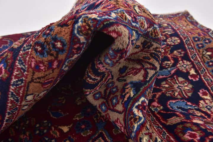 9' 9 x 12' 7 Hand Knotted Mashad Persian Wool Rug