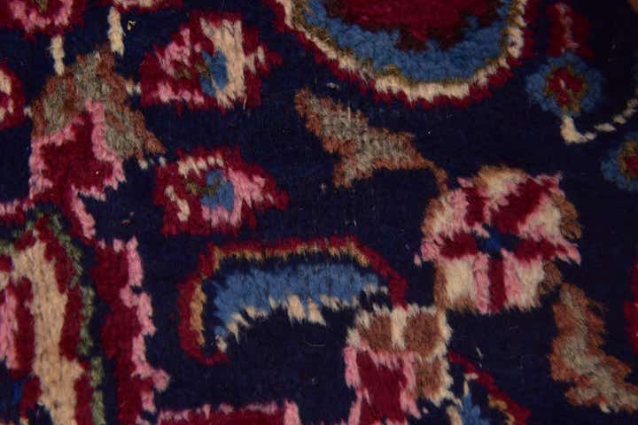 9' 9 x 12' 7 Hand Knotted Mashad Persian Wool Rug